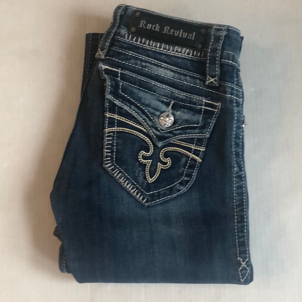 ROCK REVIVAL BOOT JEANS Size 28